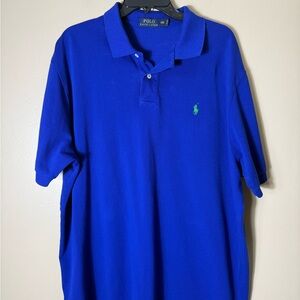 Polo Ralph Lauren Classic Fit Polo Shirt XXL Blue Green Pony Cotton
